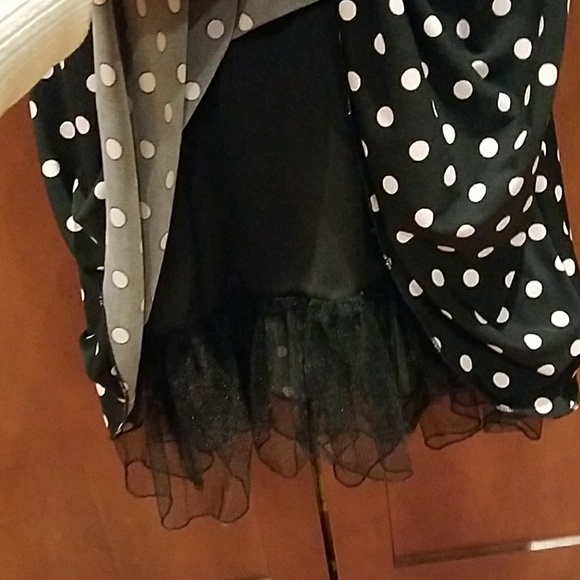 Cute Dress! Black w/Pink Polka Dots - Picture 4 of 6
